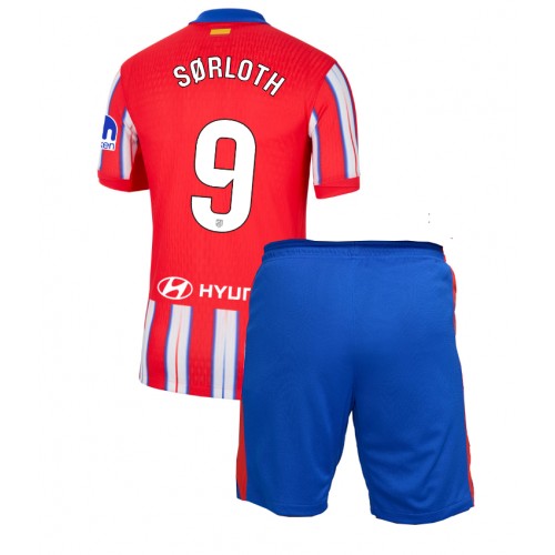 Dětský fotbalový dres Atletico Madrid Alexander Sorloth #9 2024-25 Domácí Krátký Rukáv (+ trenýrky)